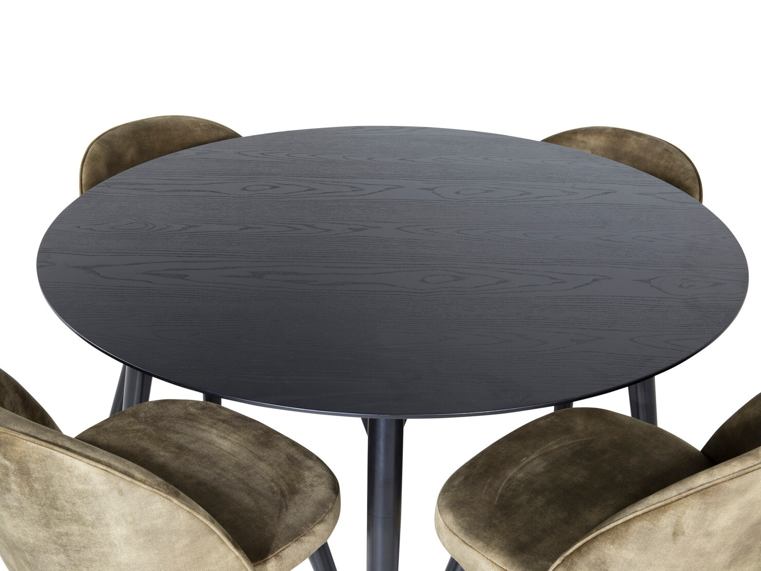 Set de dining Dallas 1559 (Verde prăfuit + Negru)