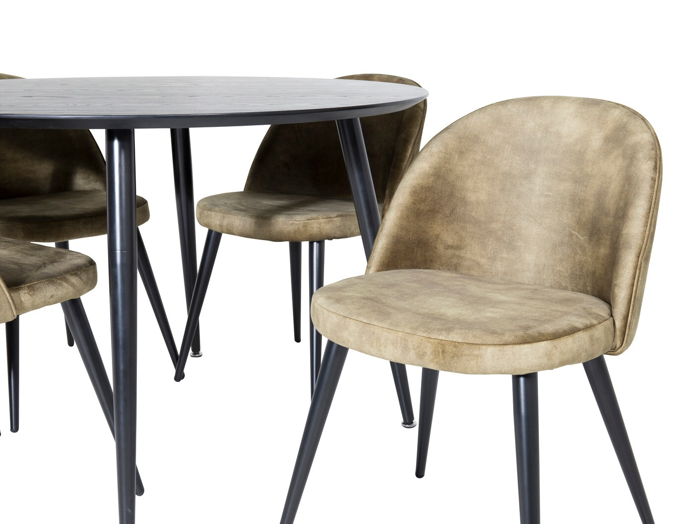 Set de dining Dallas 1559 (Verde prăfuit + Negru)