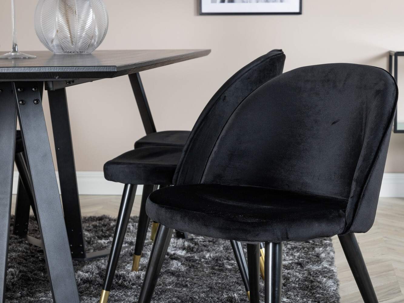 Set de dining Dallas 1583 (Negru)
