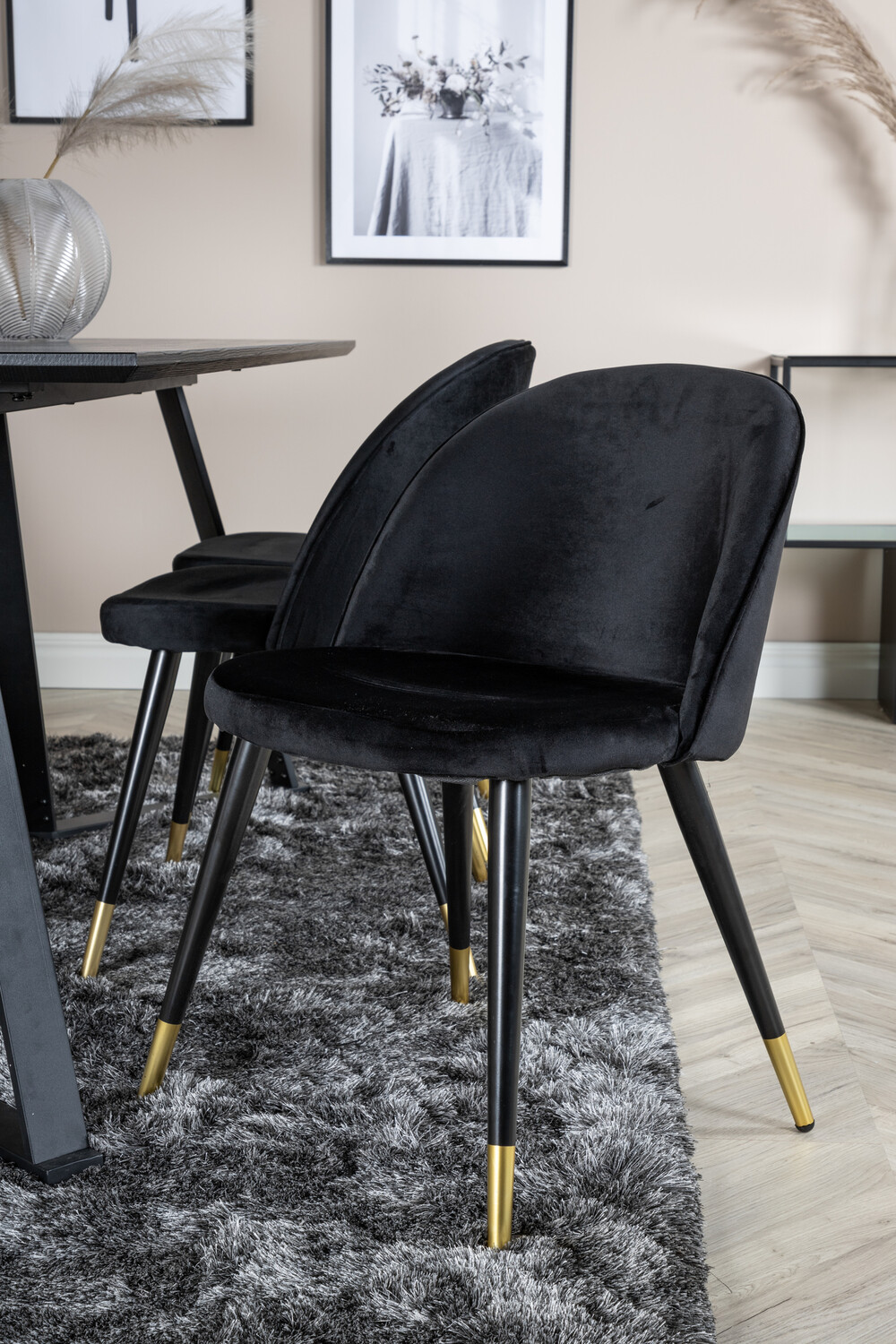 Set de dining Dallas 1583 (Negru)