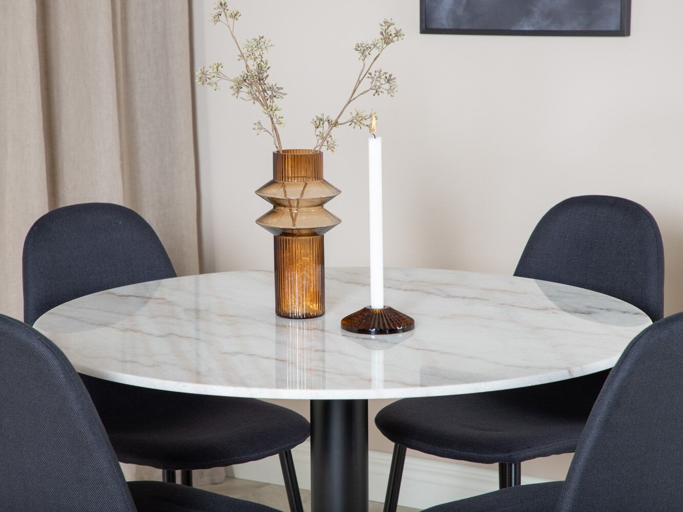 Set de dining Dallas 1613 (Negru)