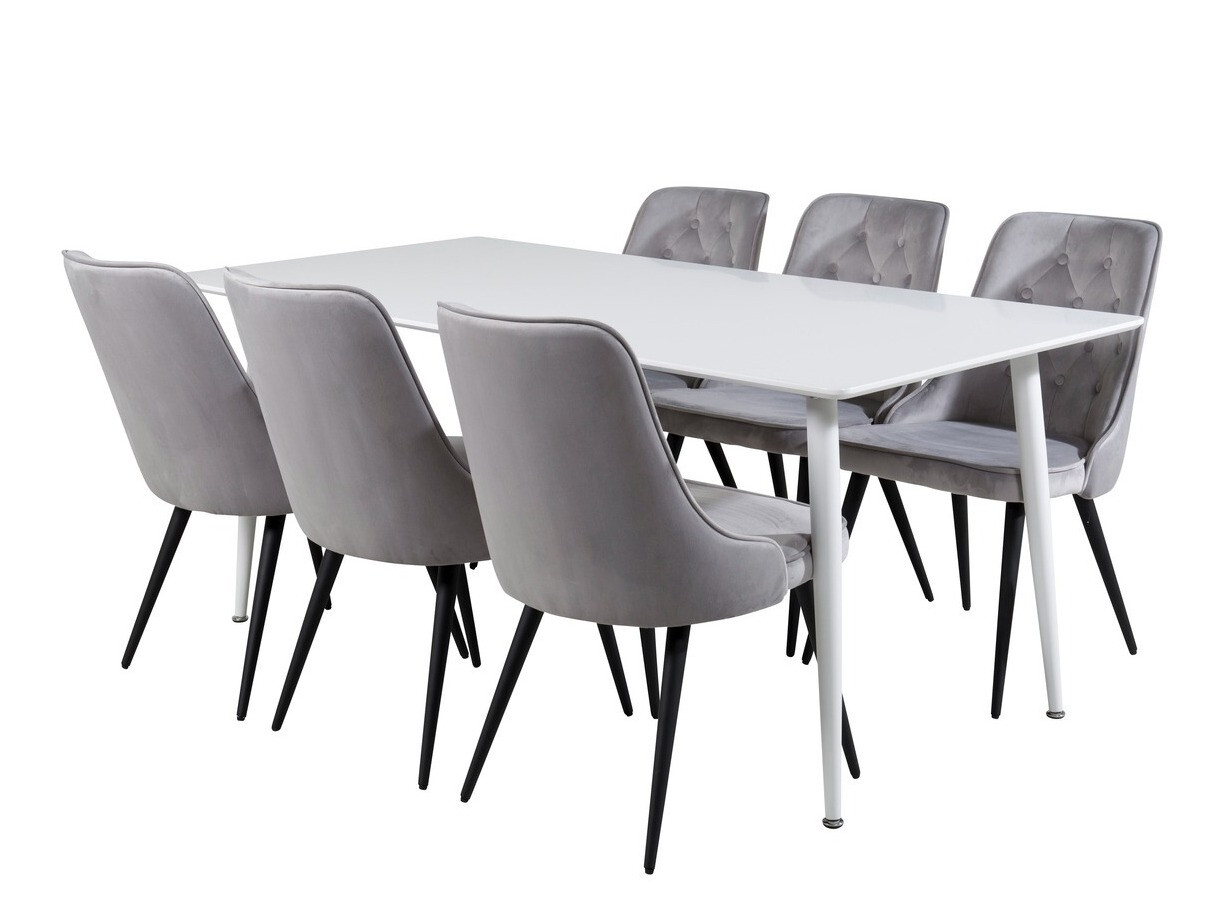 Set de dining Dallas 1625 (Gri + Negru)