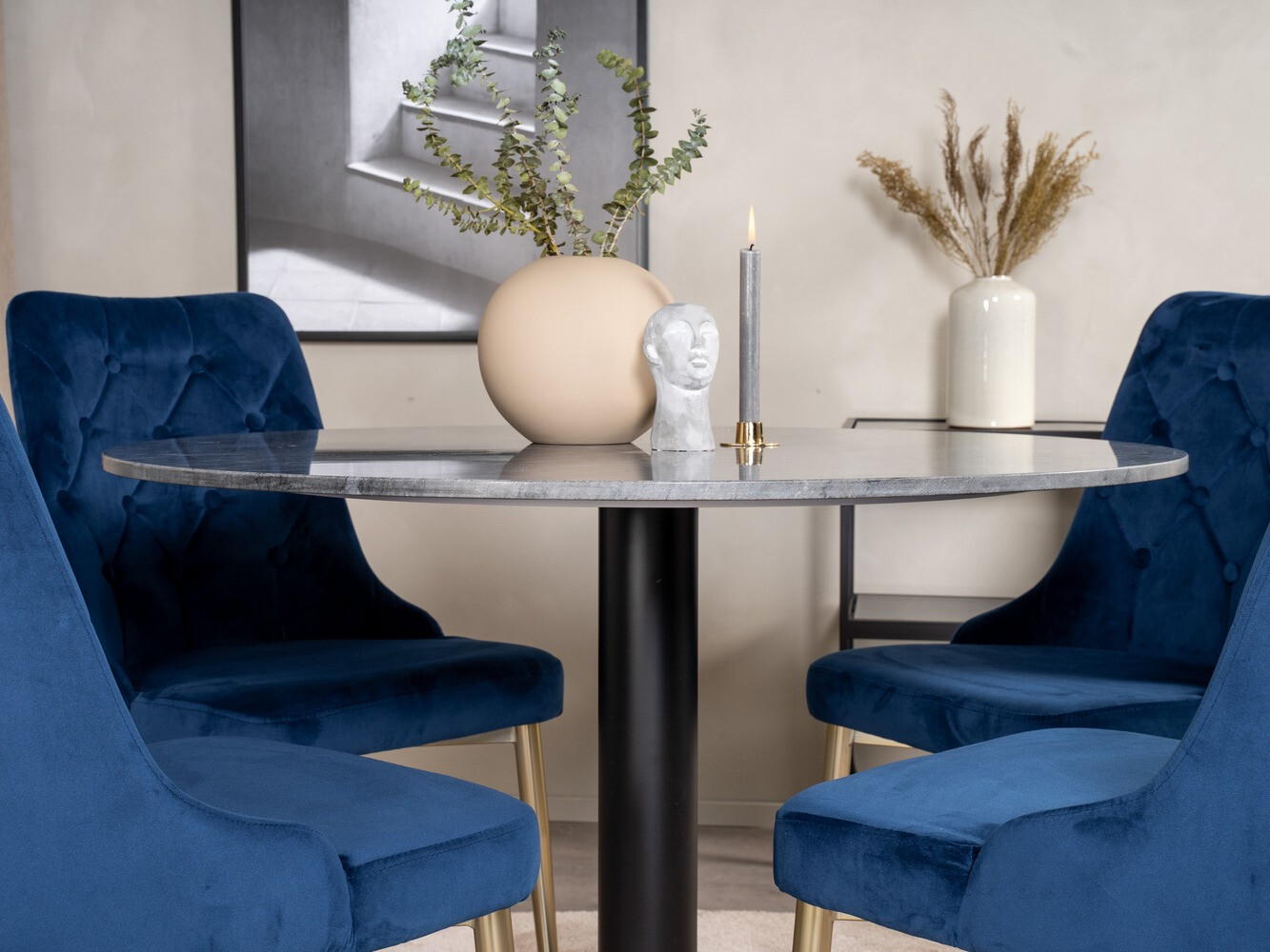 Set de dining Dallas 1627 (Albastru)