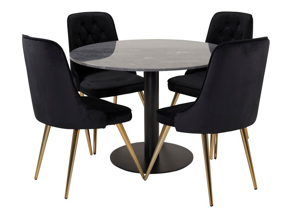Set de dining Dallas 1627 (Negru)