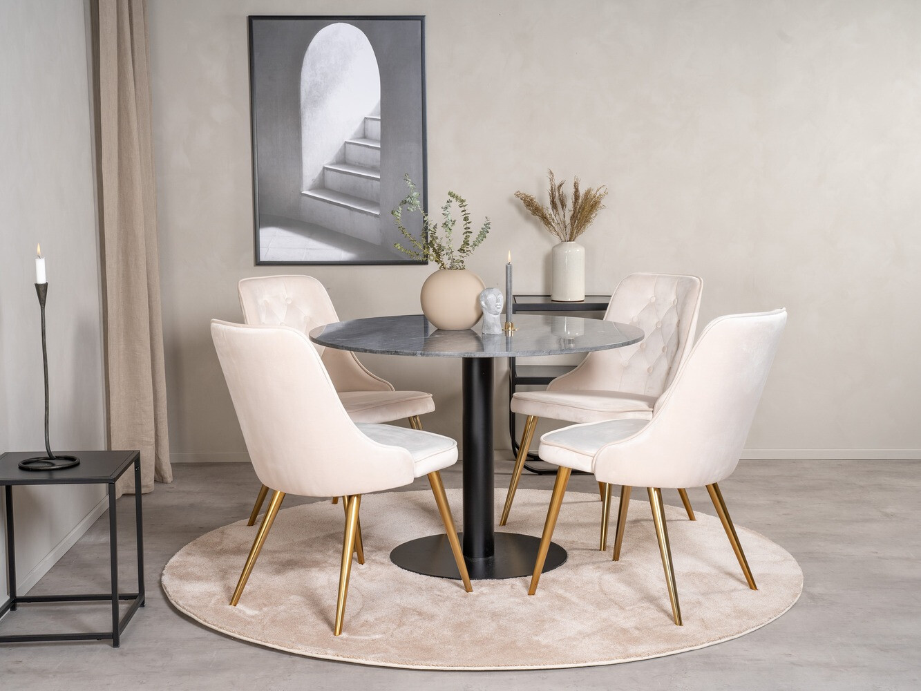 Set de dining Dallas 1627 (Roze)