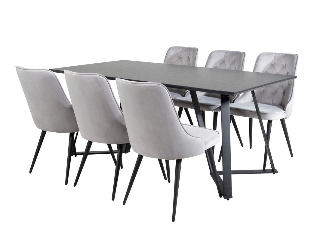 Set de dining Dallas 1628 (Gri deschis)