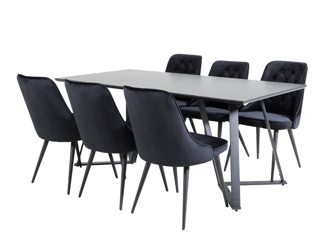 Set de dining Dallas 1628 (Negru)