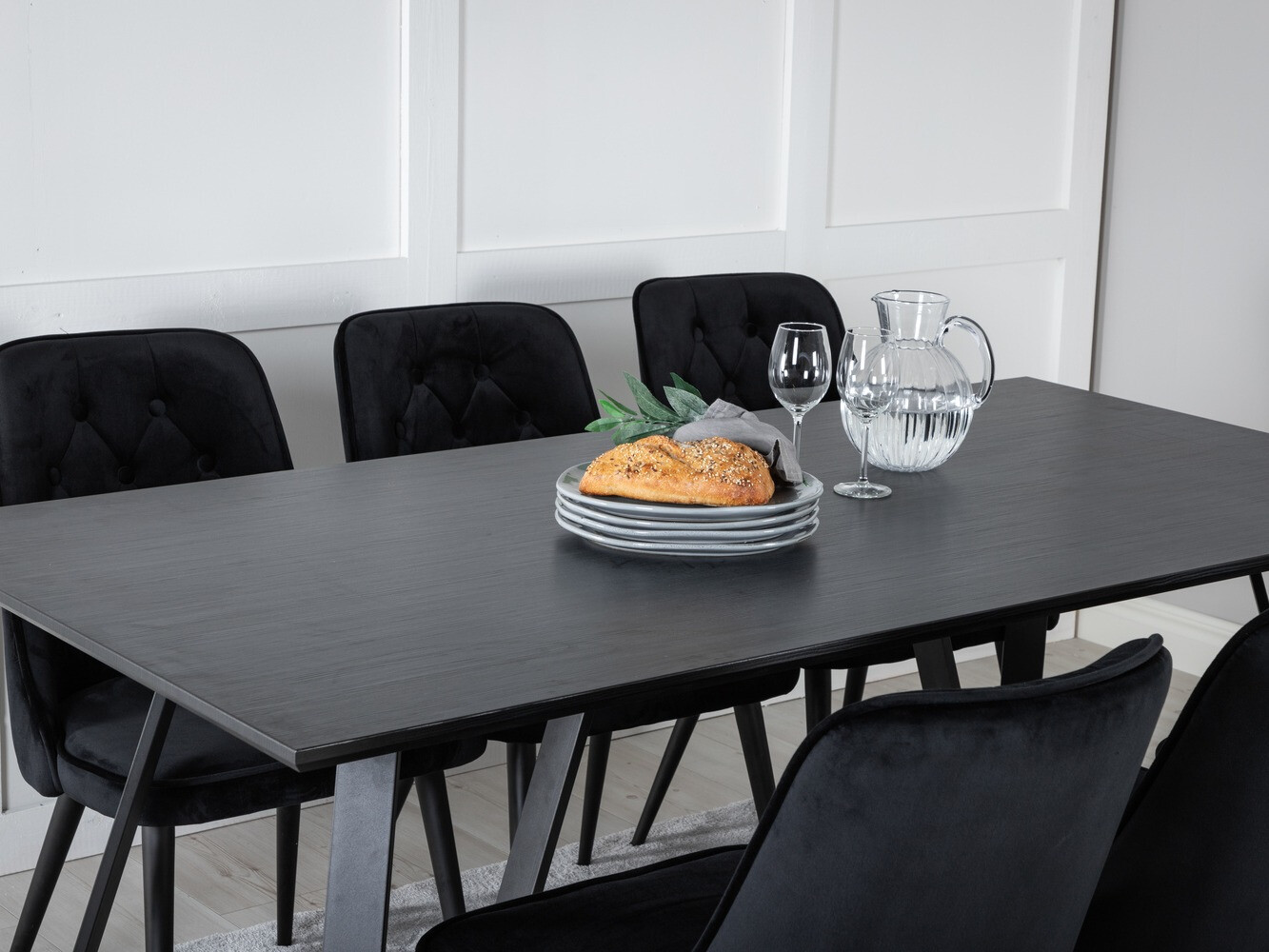 Set de dining Dallas 1628 (Negru)