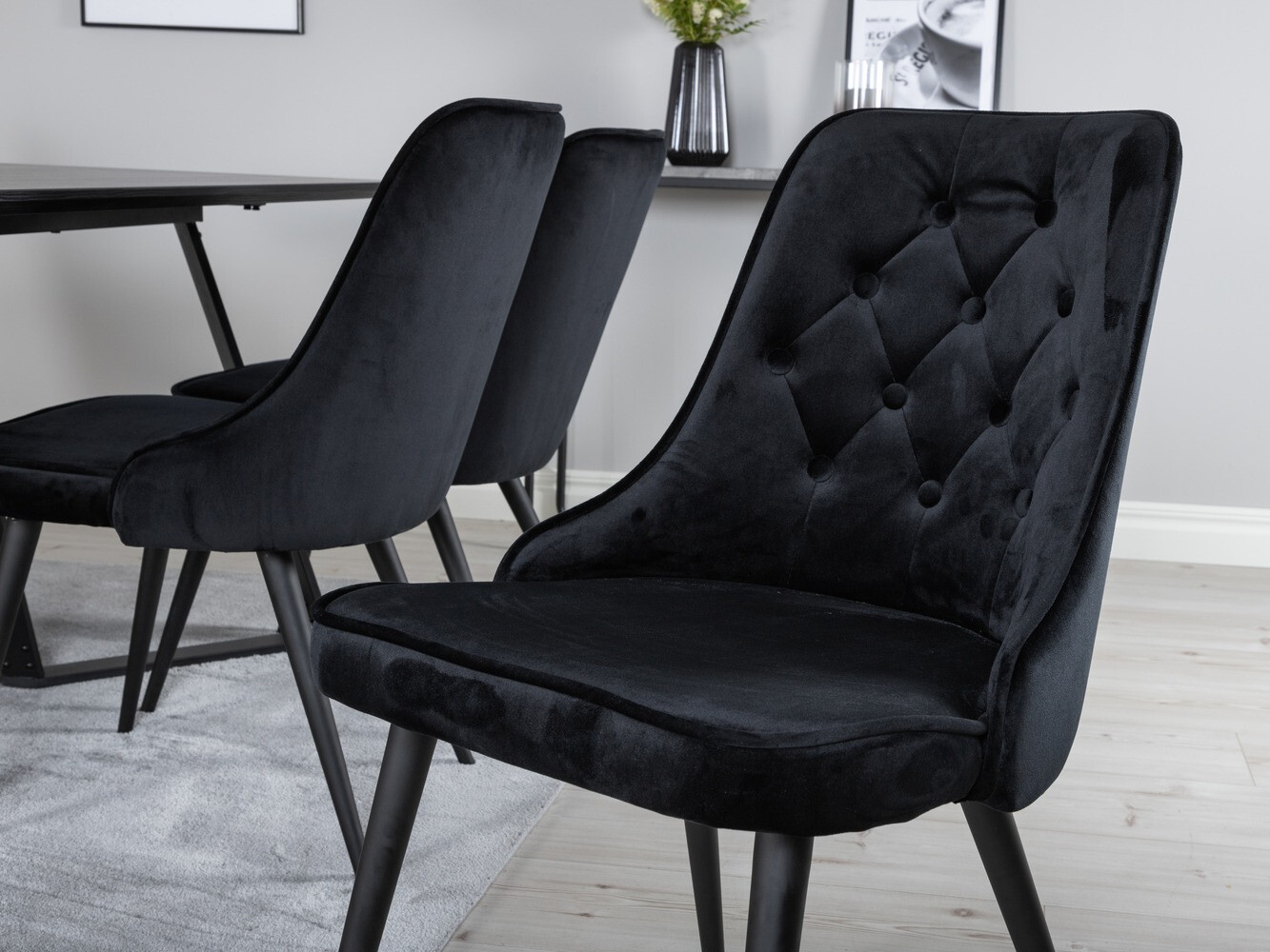 Set de dining Dallas 1628 (Negru)