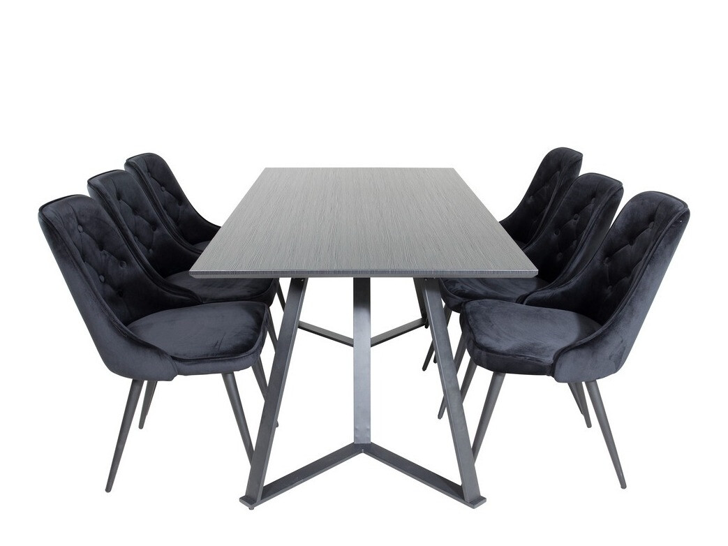Set de dining Dallas 1628 (Negru)
