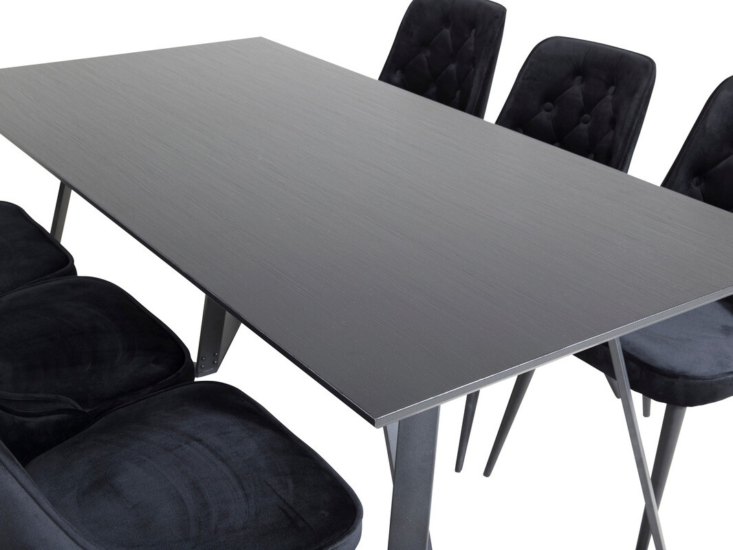 Set de dining Dallas 1628 (Negru)