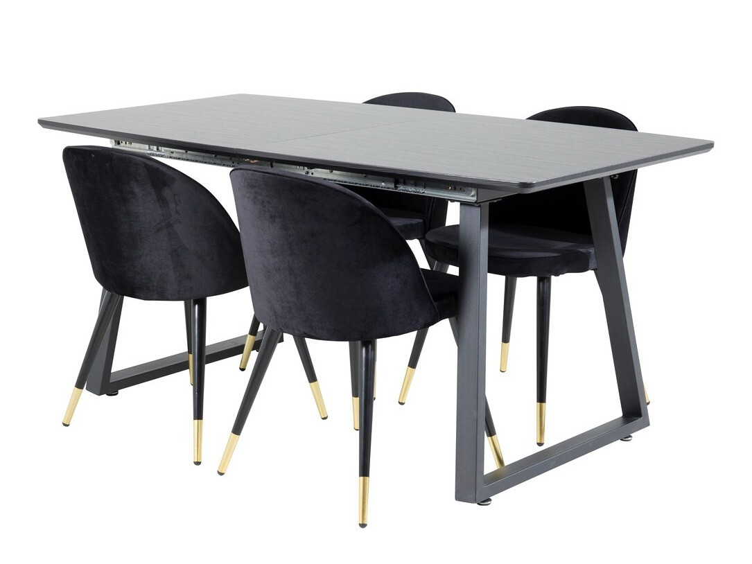 Set de dining Dallas 1631 (Negru)