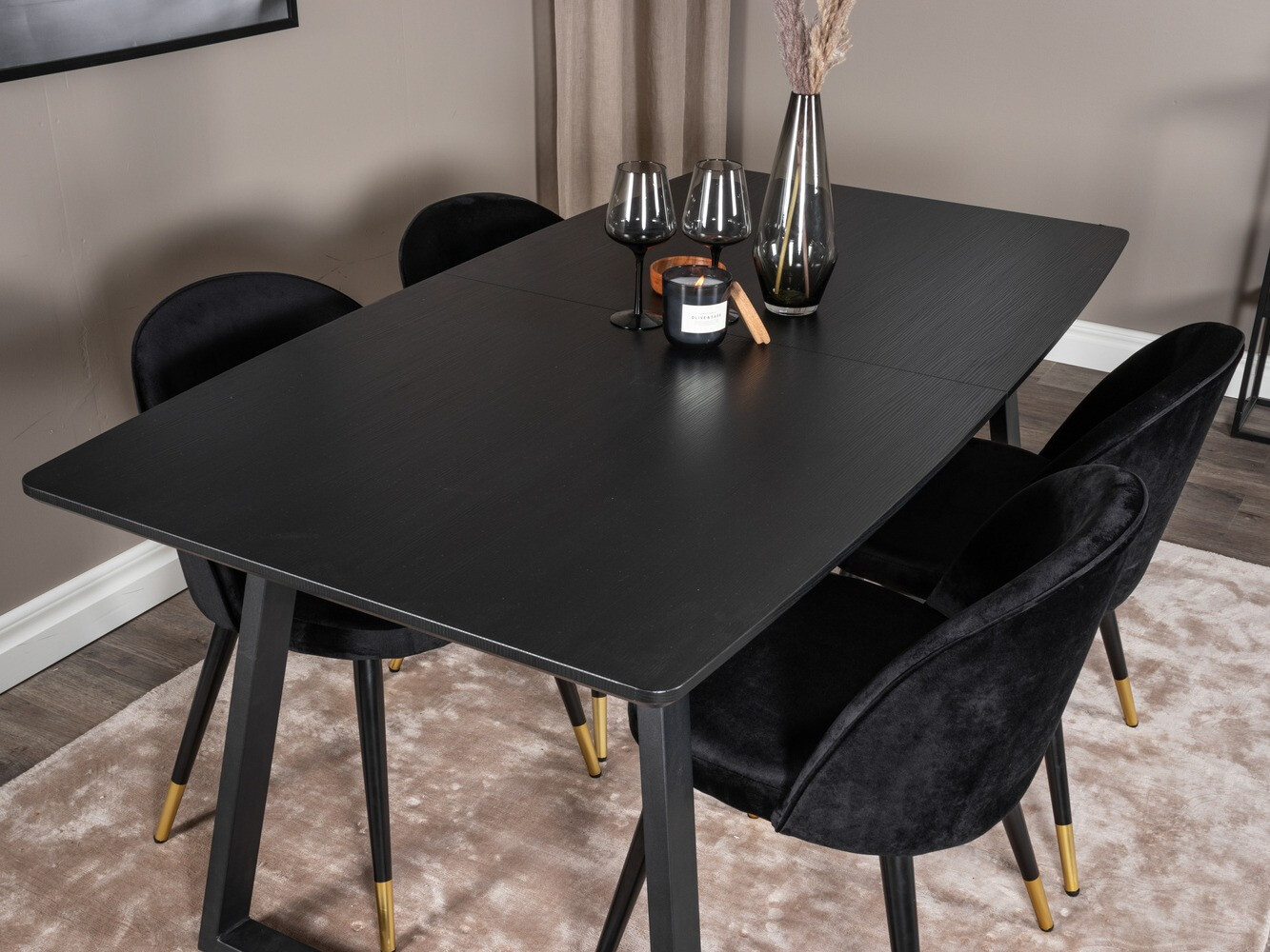 Set de dining Dallas 1631 (Negru)