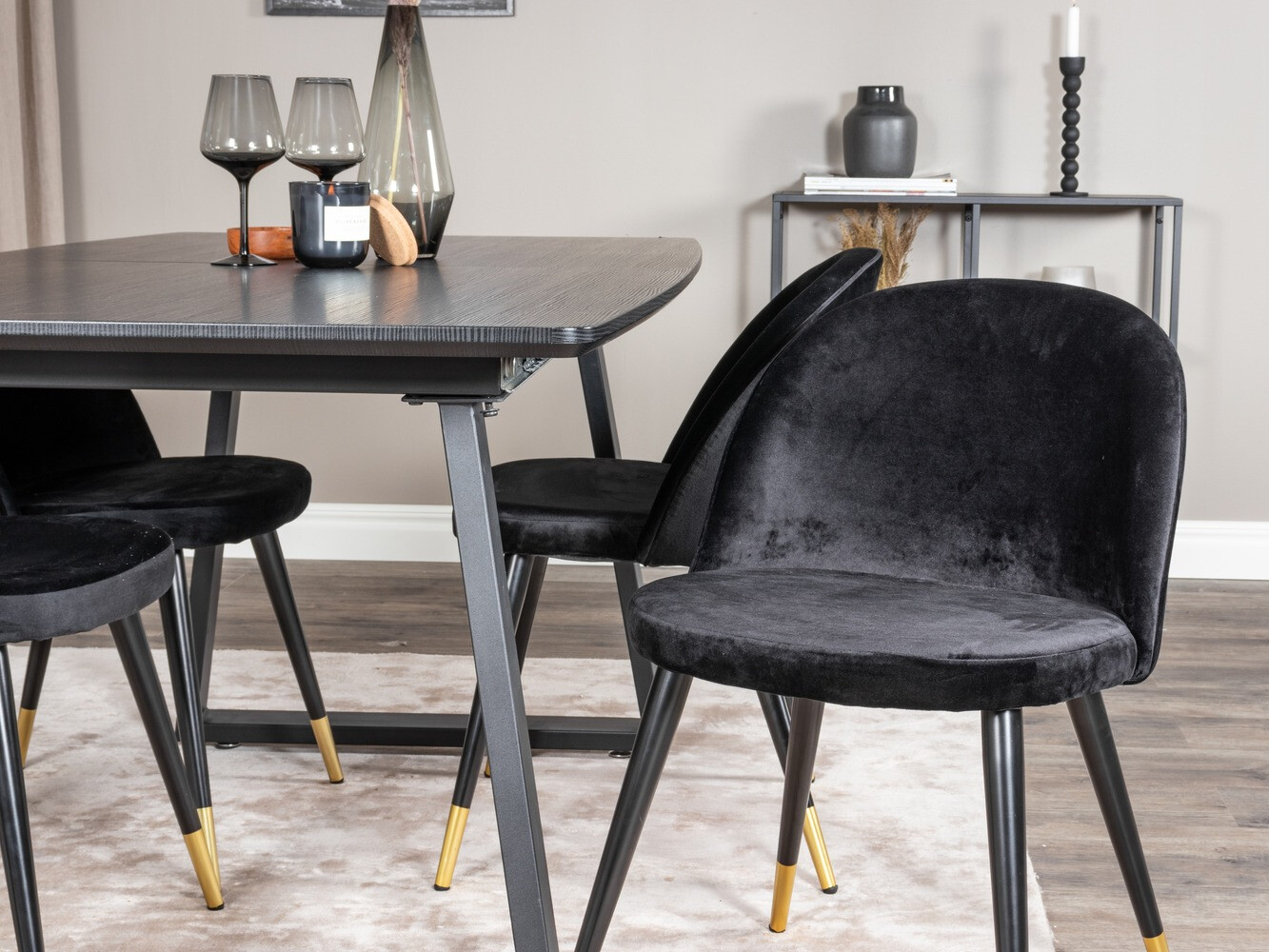 Set de dining Dallas 1631 (Negru)
