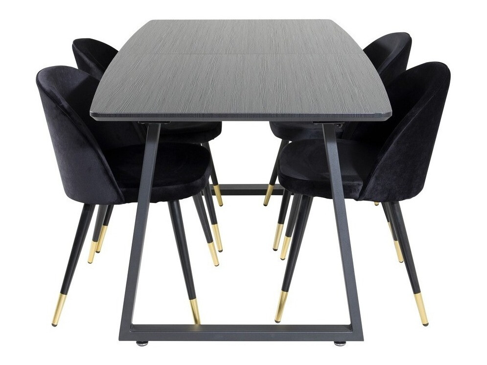 Set de dining Dallas 1631 (Negru)