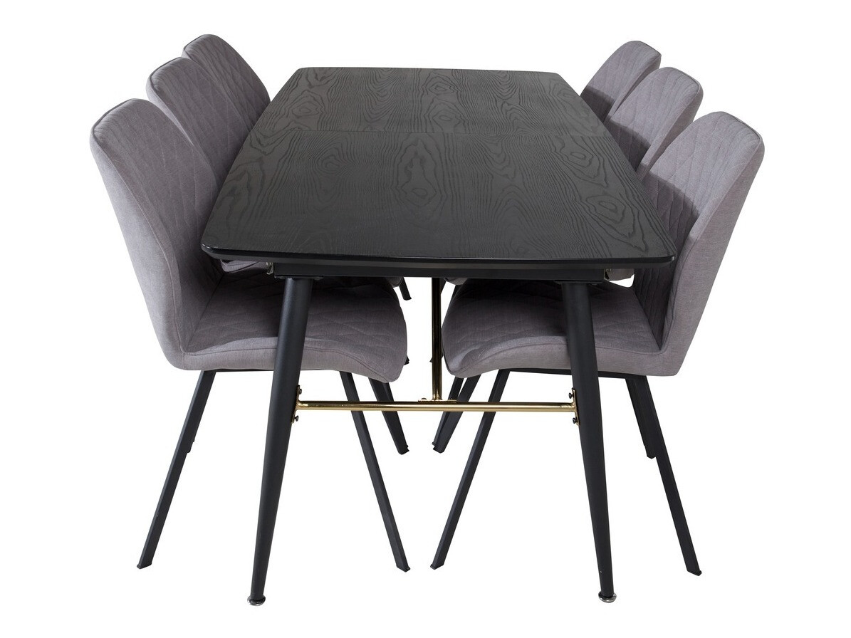 Set de dining Dallas 1647 (Gri + Negru)