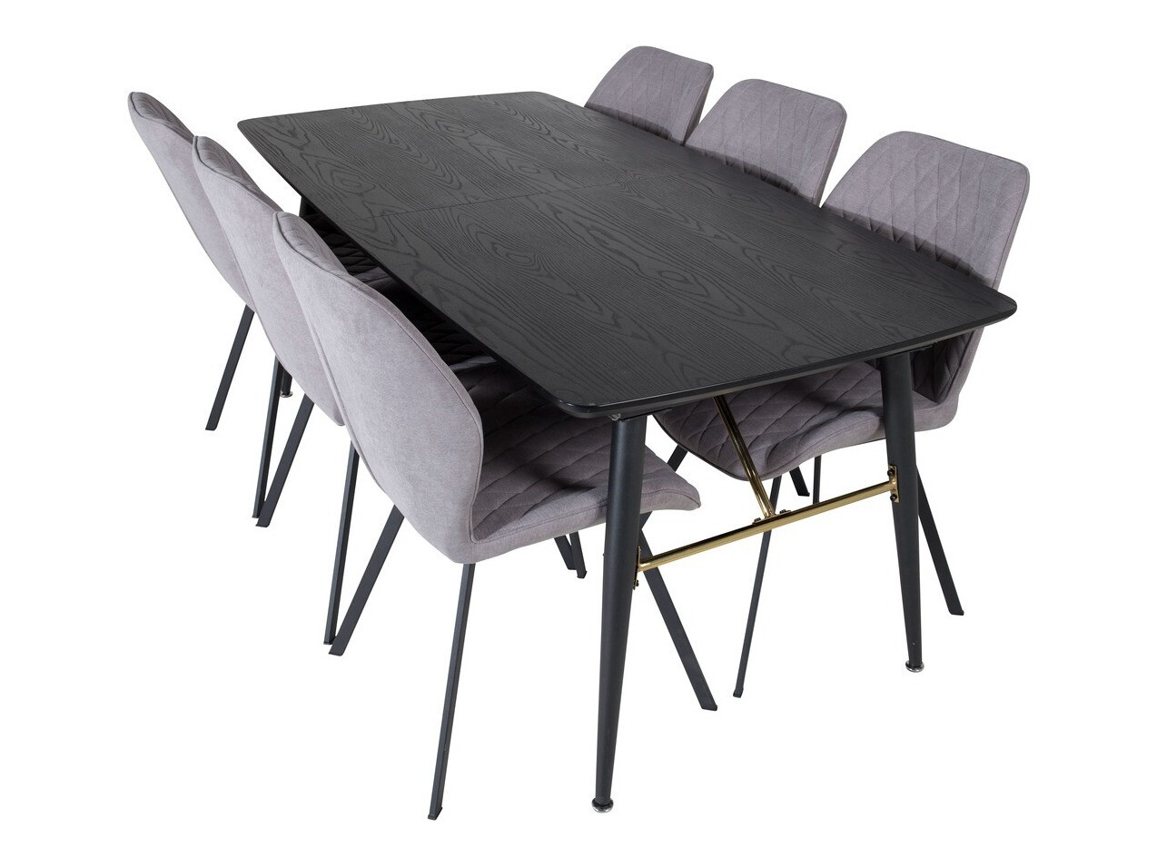 Set de dining Dallas 1647 (Gri + Negru)