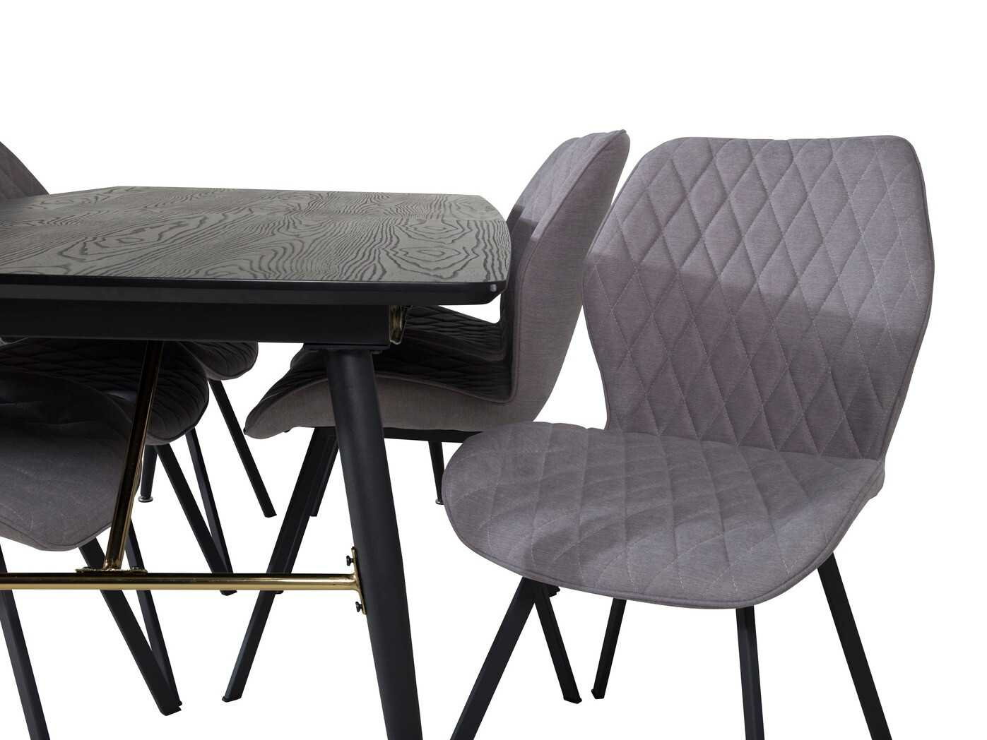 Set de dining Dallas 1647 (Gri + Negru)