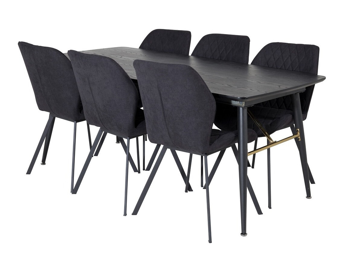 Set de dining Dallas 1647 (Negru)