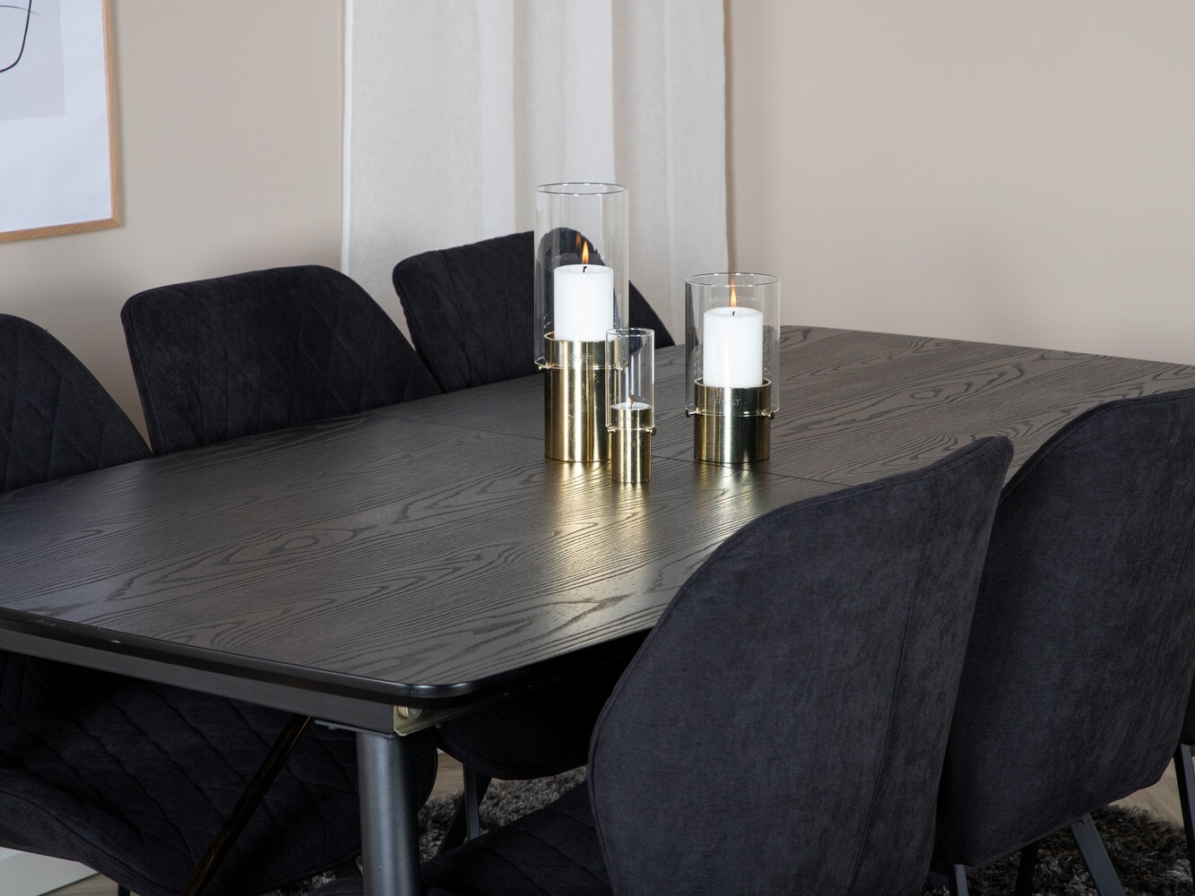 Set de dining Dallas 1647 (Negru)