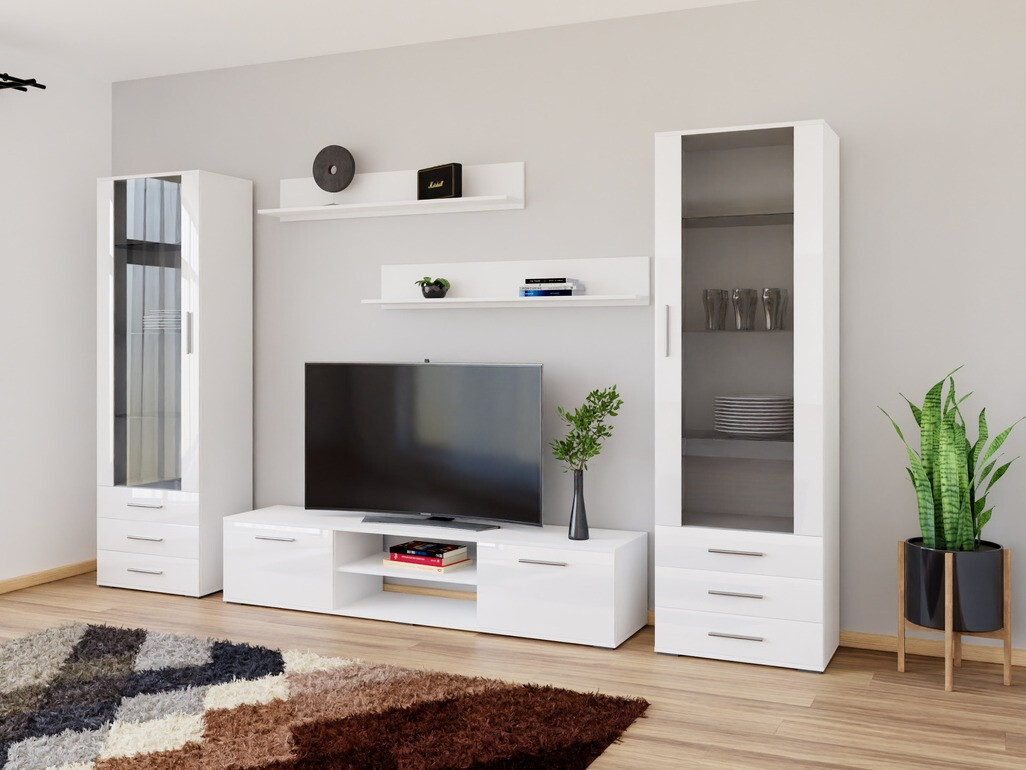 Set de living Tornola 109 (Alb + Alb lucios)