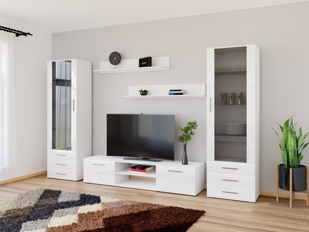 Set de living Tornola 109 (Alb + Alb lucios)