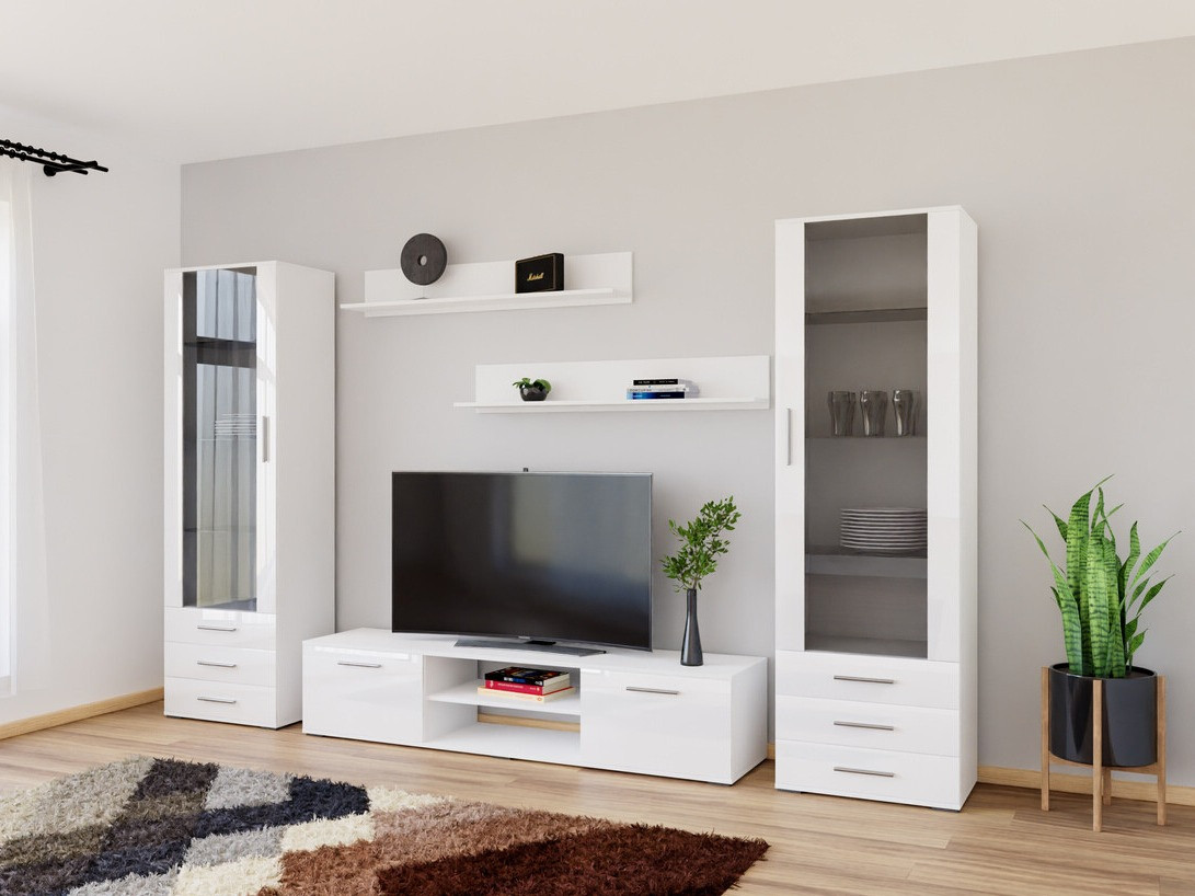 Set de living Tornola 109 (Alb + Alb lucios)