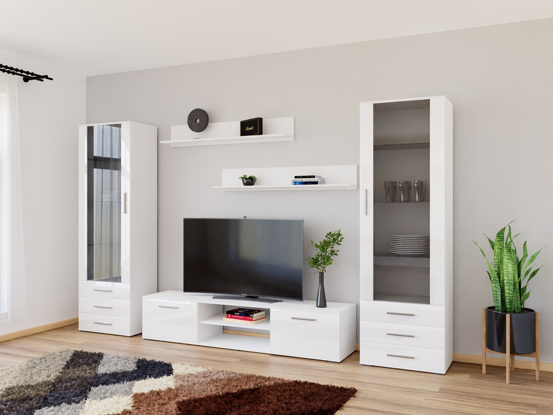 Set de living Tornola 109 (Alb + Alb lucios)