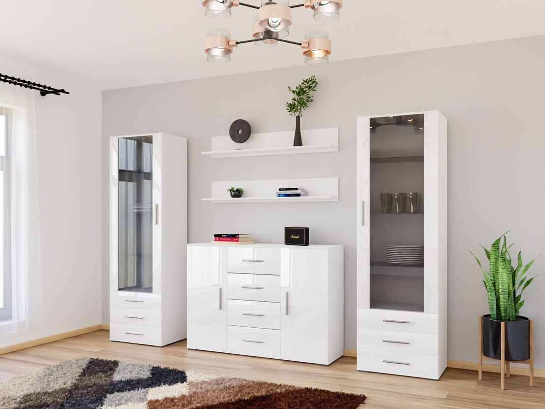Set de living Tornola 112 (Alb + Alb lucios)