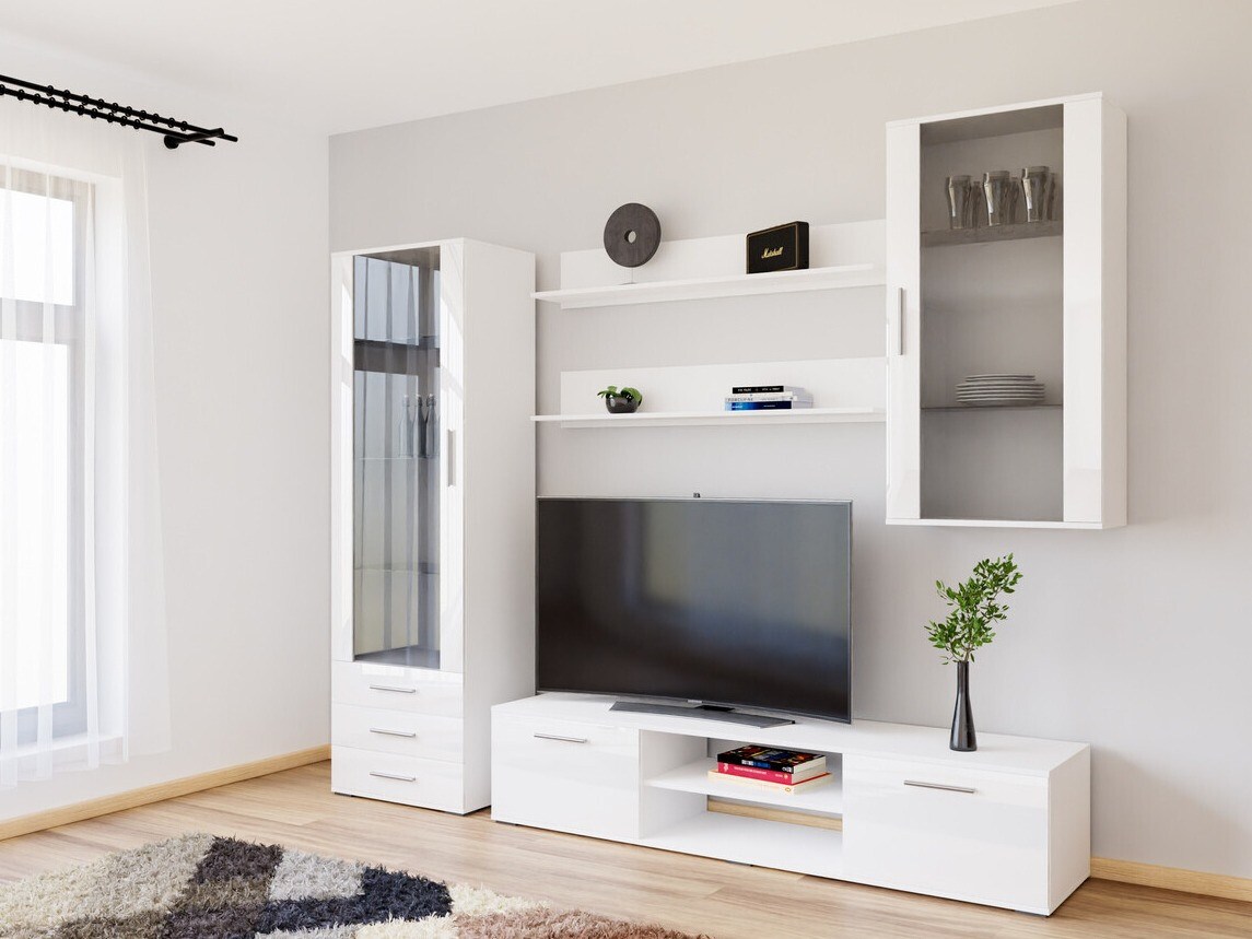 Set de living Tornola 114 (Alb + Alb lucios)