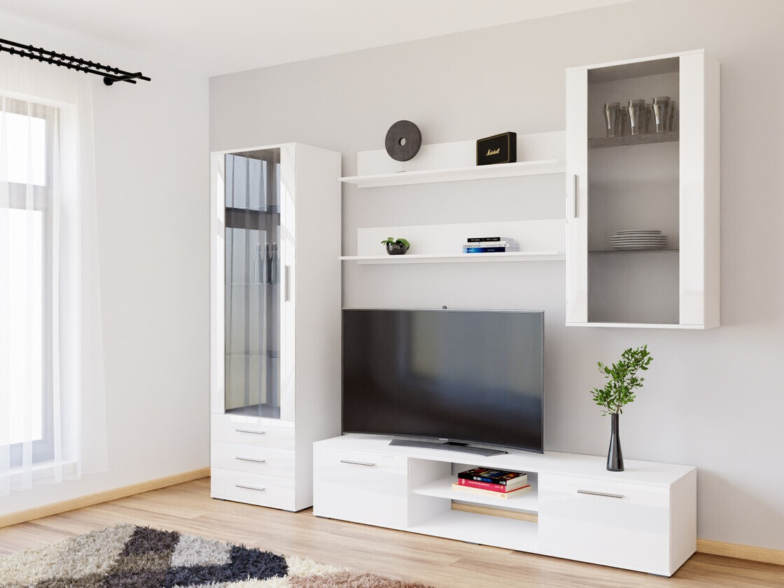 Set de living Tornola 114 (Alb + Alb lucios)