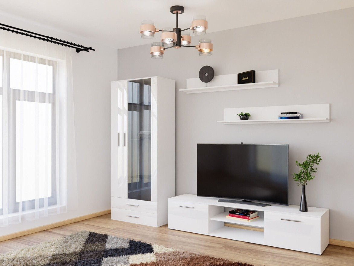 Set de living Tornola 115 (Alb + Alb lucios)