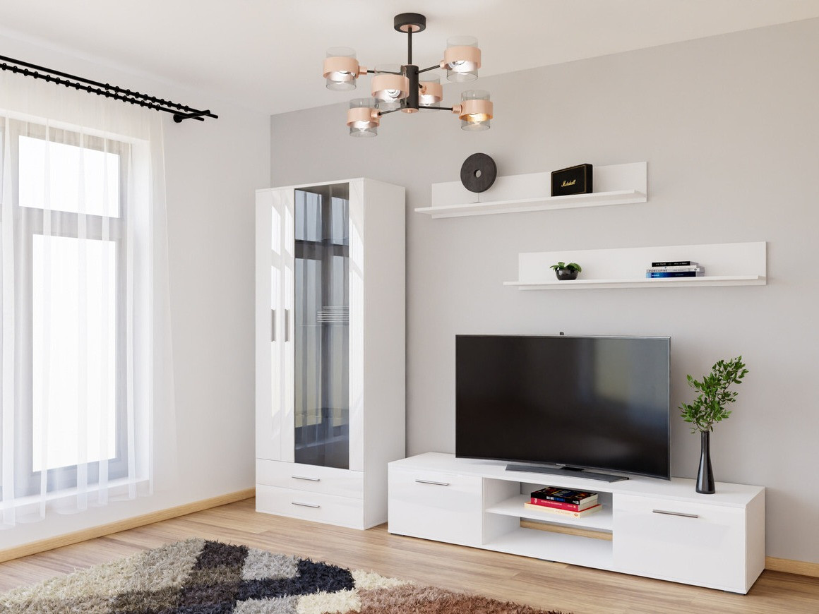 Set de living Tornola 115 (Alb + Alb lucios)