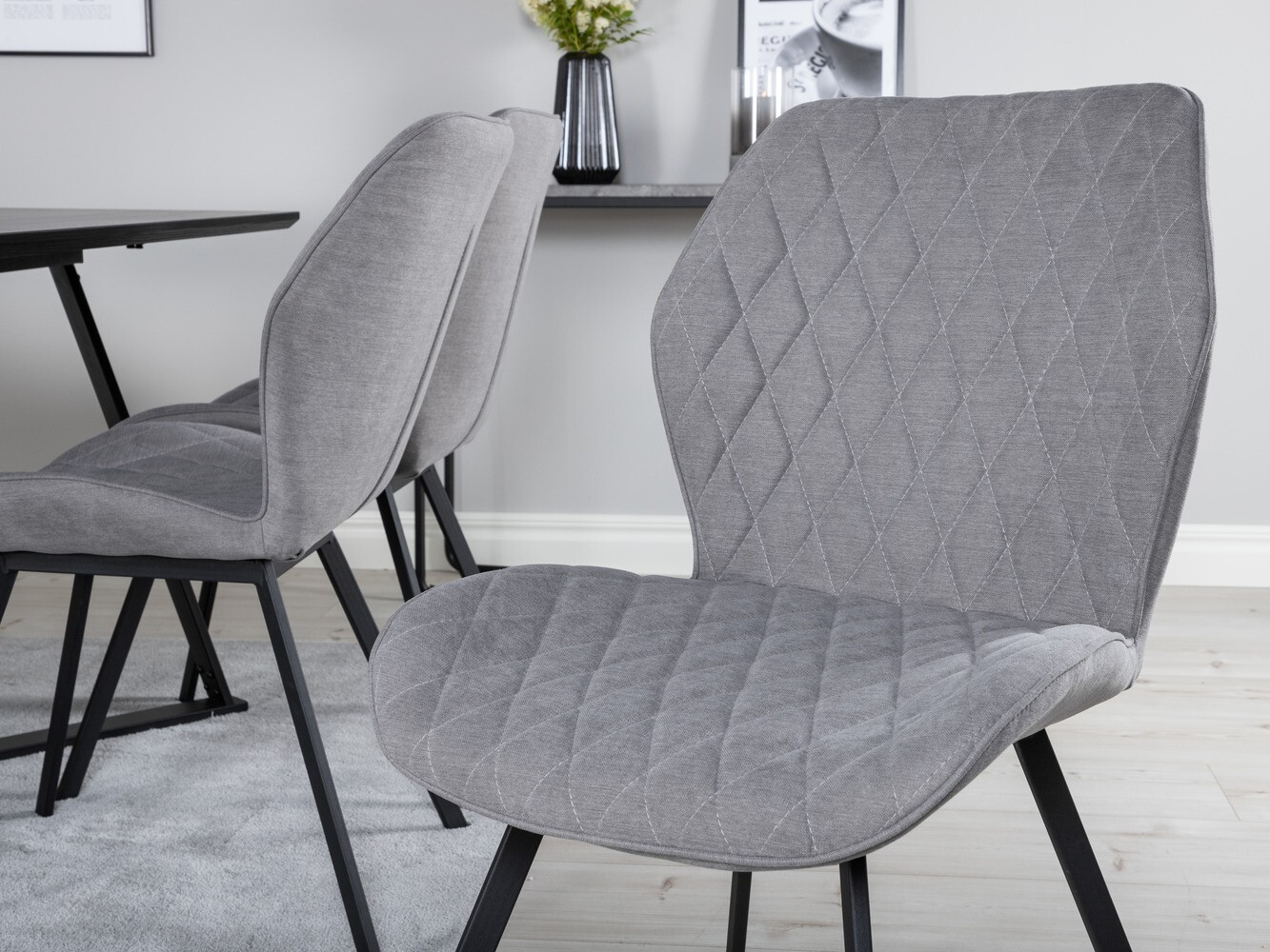 Set de dining Dallas 1685 (Gri + Negru)