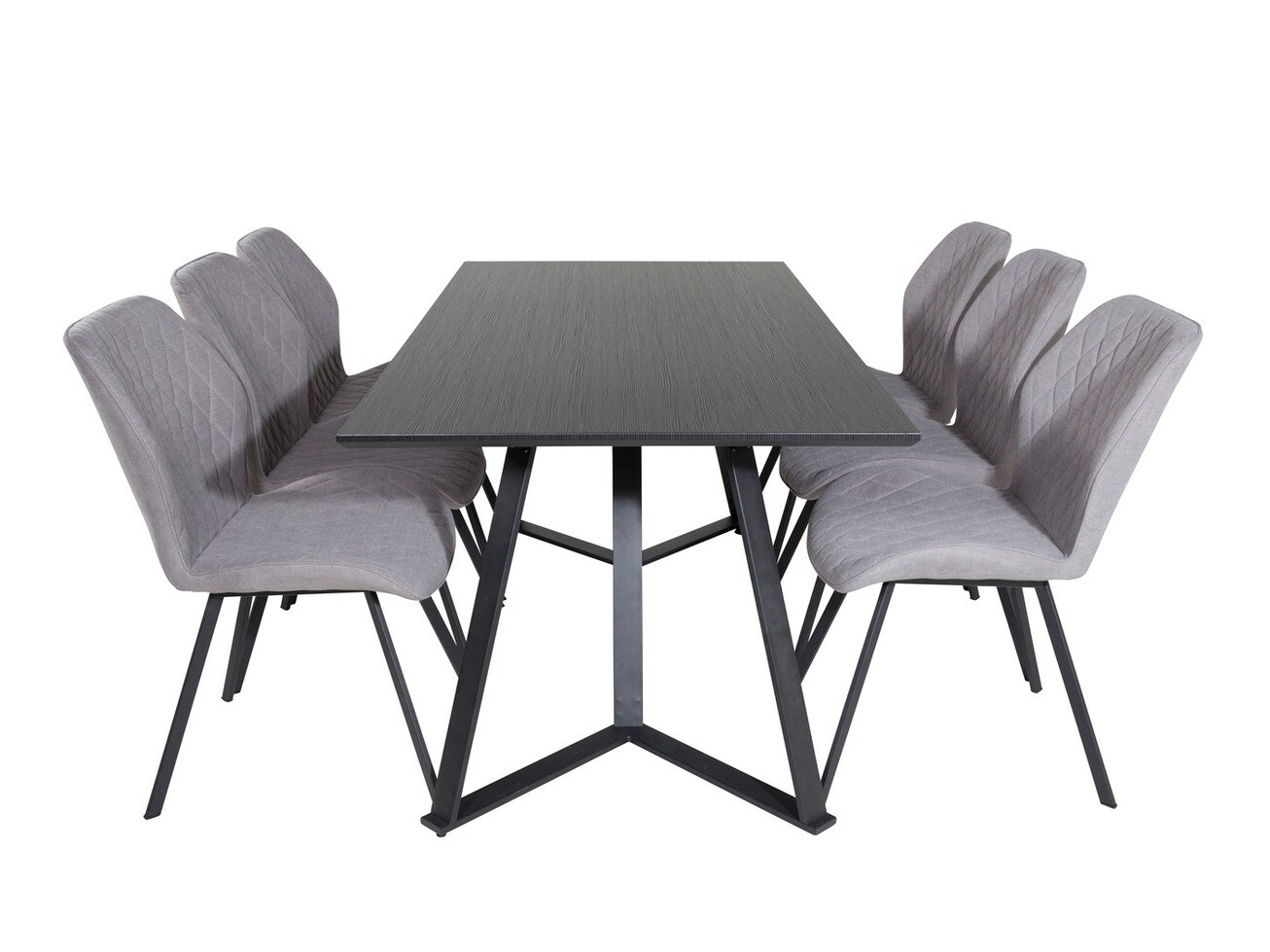 Set de dining Dallas 1685 (Gri + Negru)