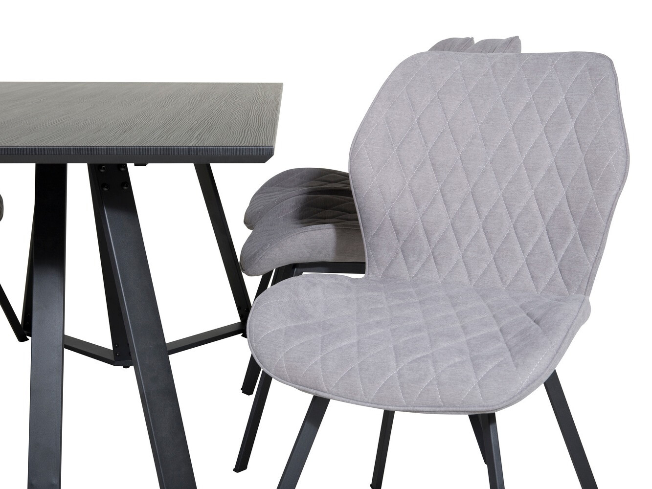 Set de dining Dallas 1685 (Gri + Negru)