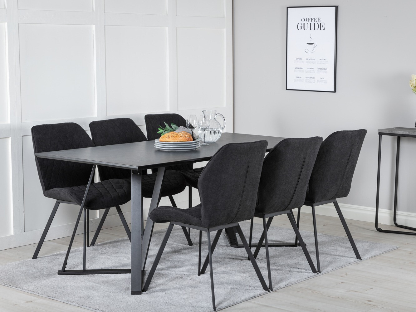 Set de dining Dallas 1685 (Negru)