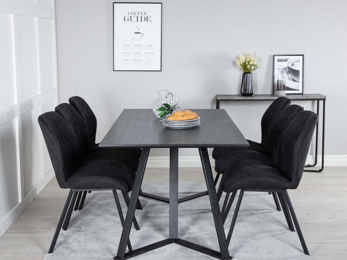Set de dining Dallas 1685 (Negru)