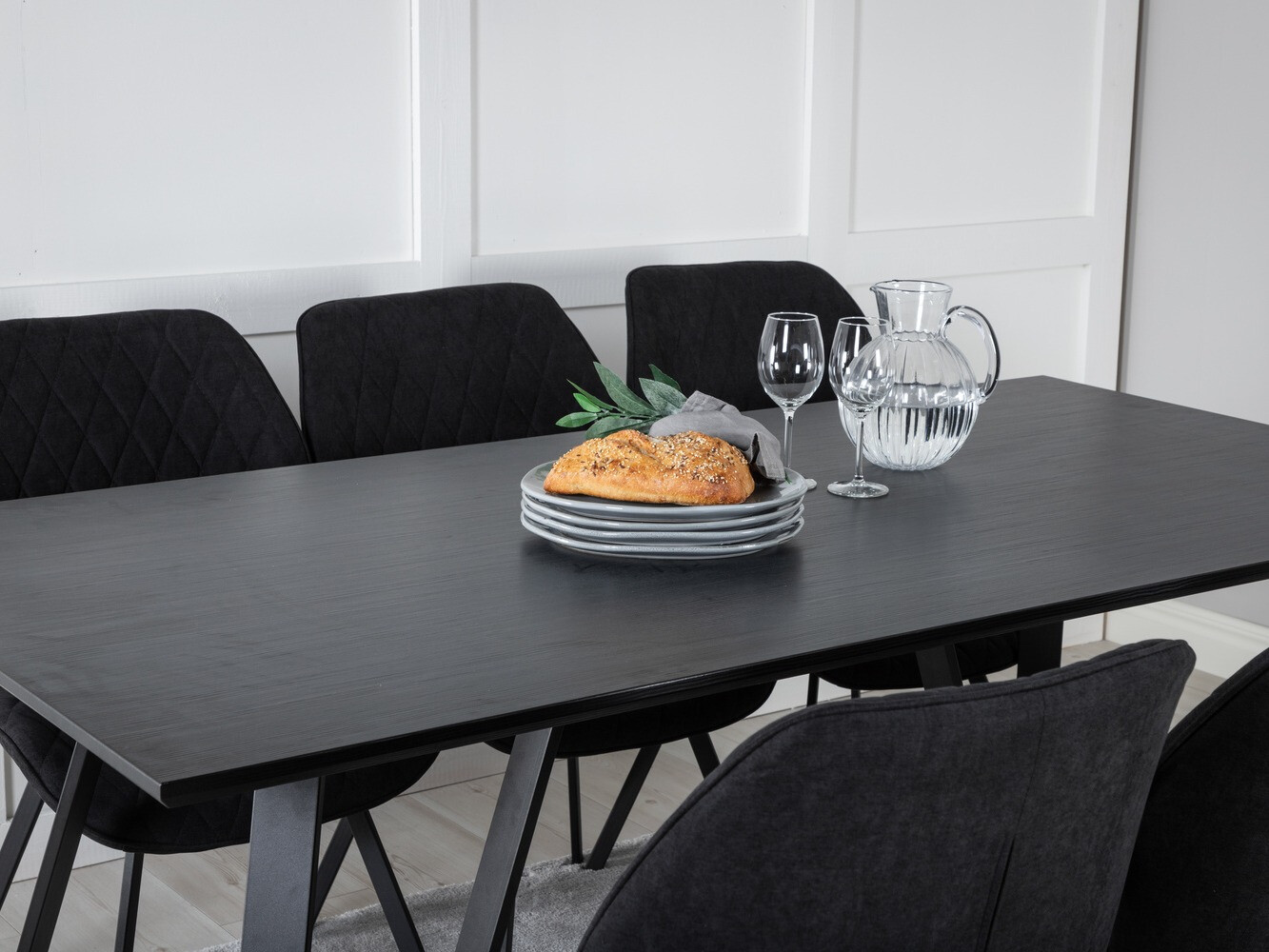 Set de dining Dallas 1685 (Negru)