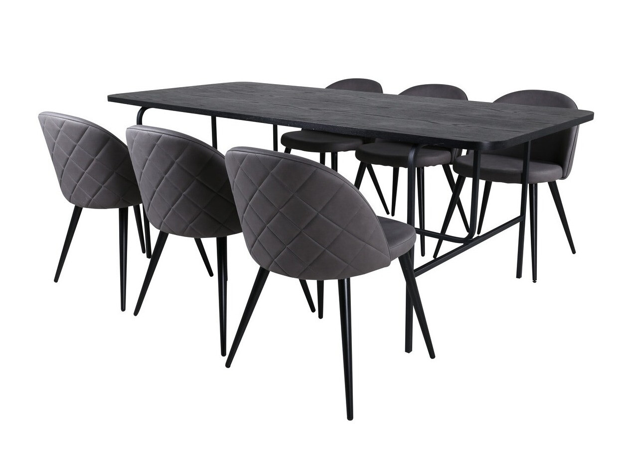 Set de mese Dallas 2784 (Gri + Negru)