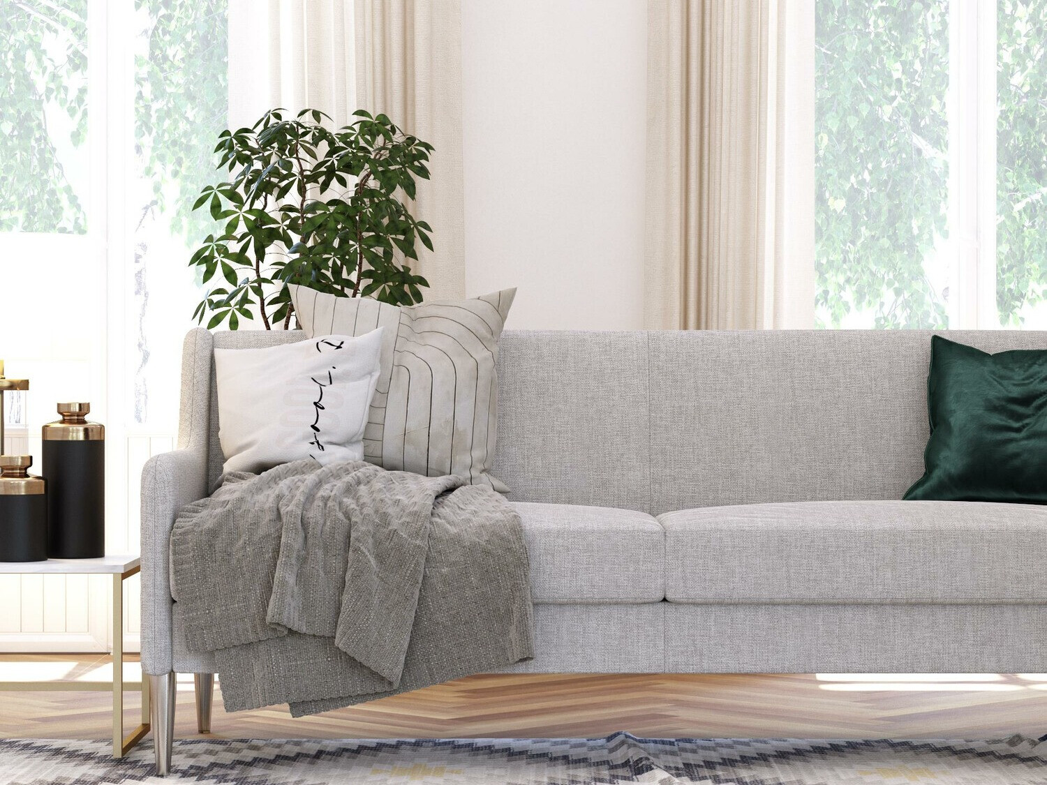 Canapea Tulsa 708 (Gri deschis + Argint)