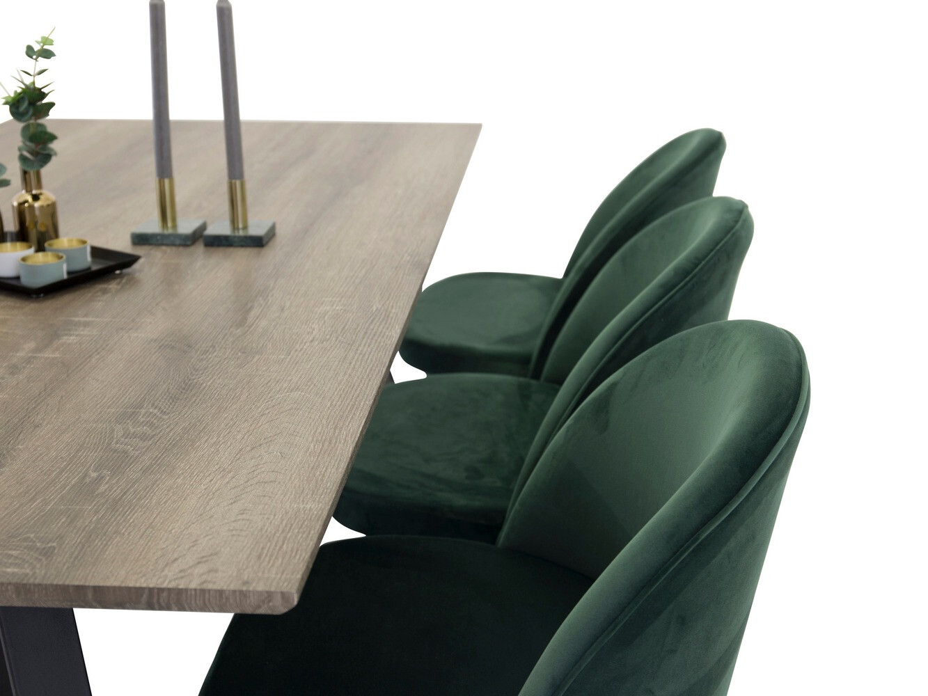 Set de dining Dallas 340 (Verde + Negru)