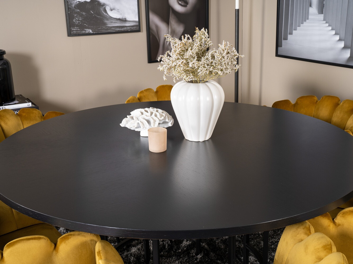 Set de dining Dallas 312 (Galben + Negru)