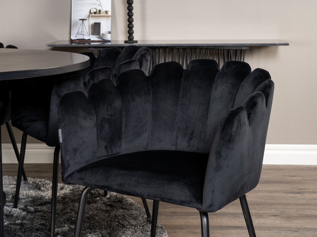 Set de dining Dallas 312 (Negru)