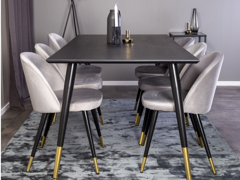 Set de dining Dallas 346 (Gri + Negru)