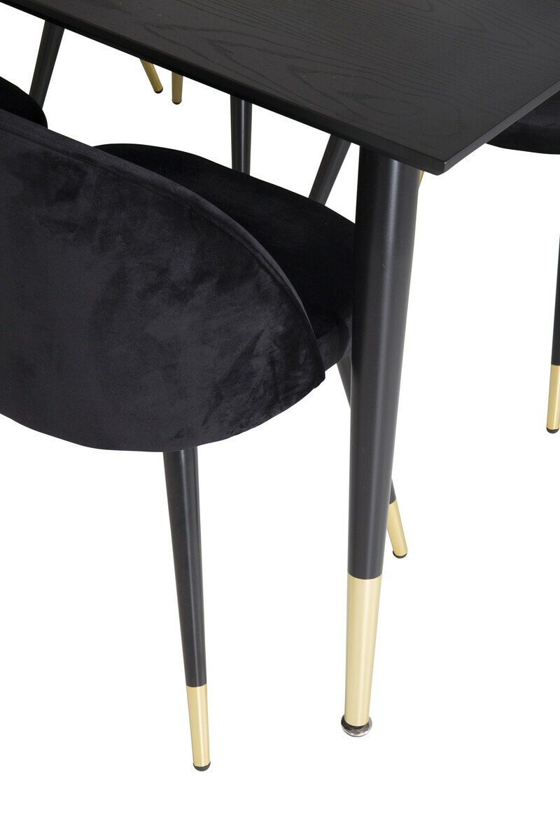 Set de dining Dallas 346 (Negru)