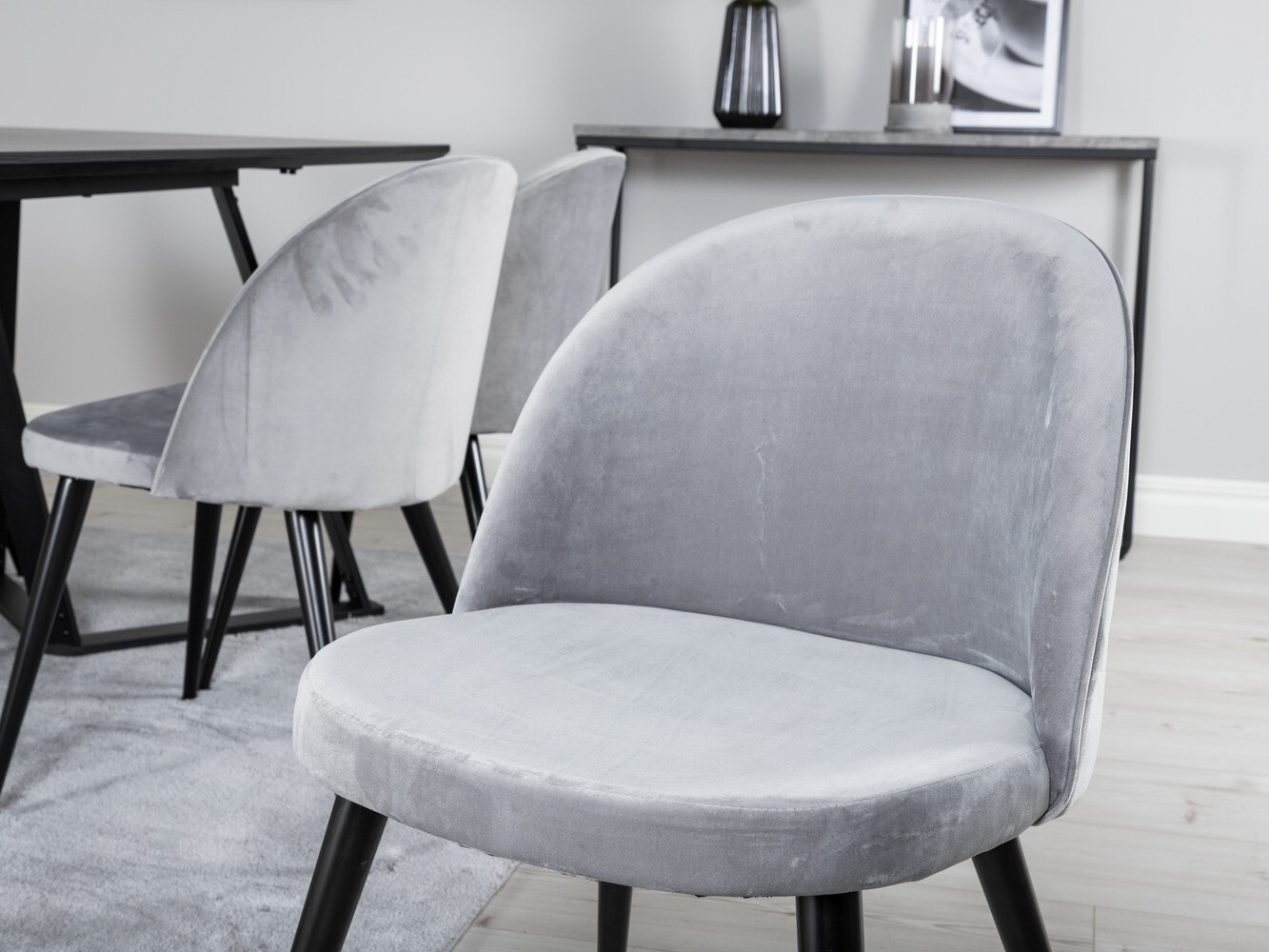 Set de dining Dallas 360 (Gri + Negru)