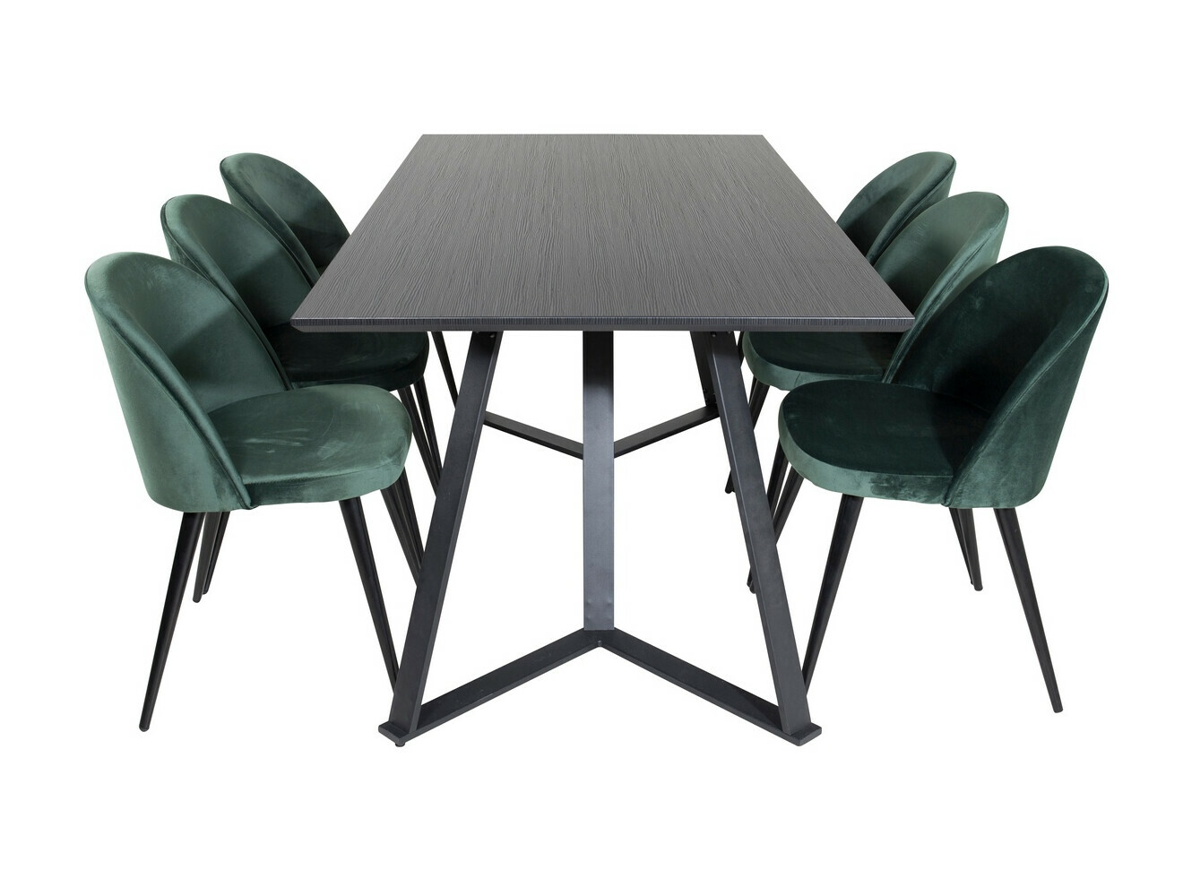 Set de dining Dallas 360 (Verde + Negru)