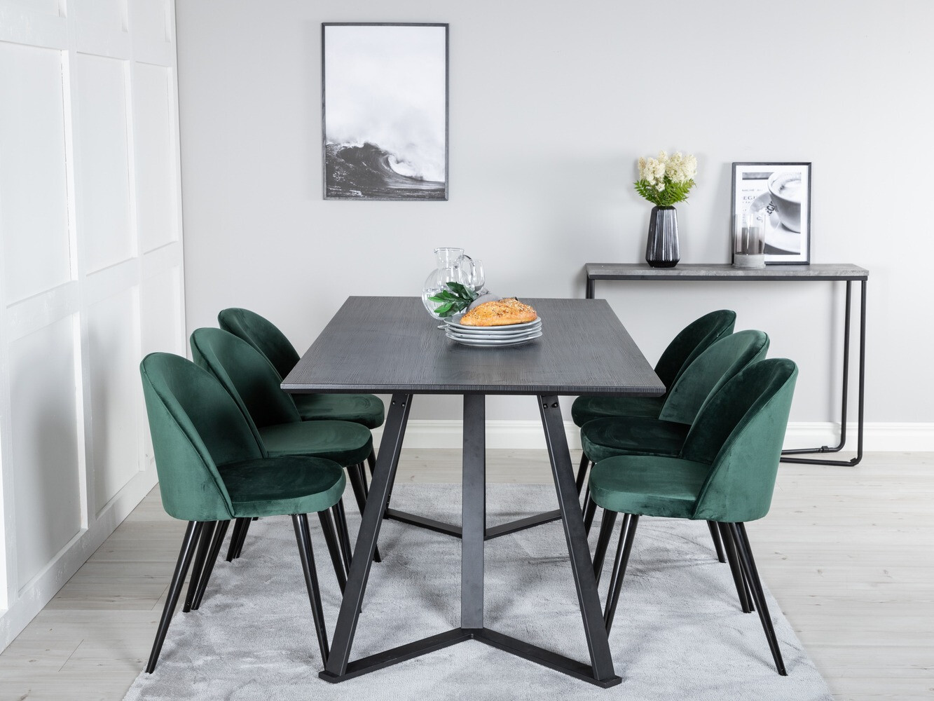 Set de dining Dallas 360 (Verde + Negru)