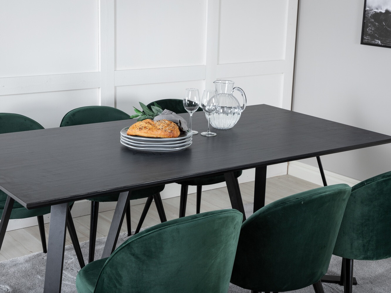 Set de dining Dallas 360 (Verde + Negru)